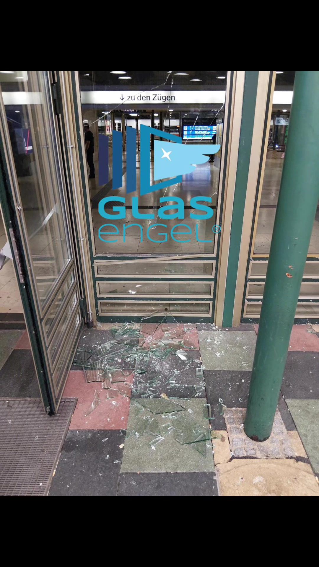 Glasschaden durch Vandalismus in Pforzheim schnell gesichert - Stuttgart
