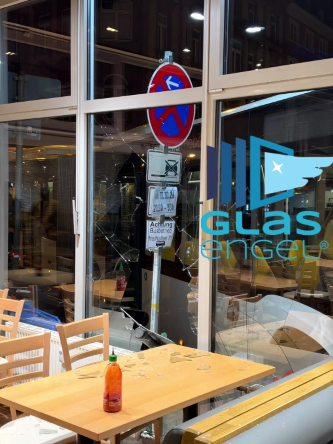 Glasnotdienst in der Frankfurter Innenstadt - Frankfurt am Main